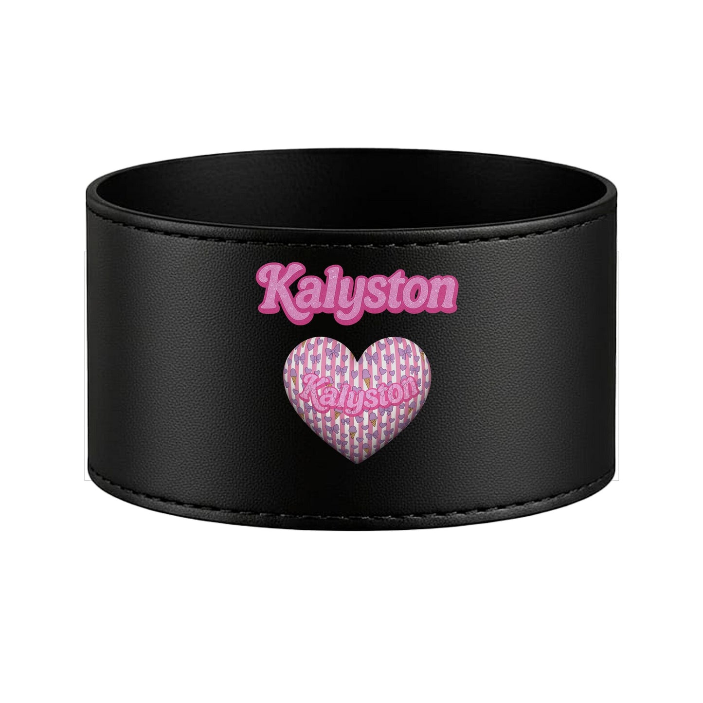 Bicchiere Kalyston™ con fascia in pelle rimovibile PinkCandy(set 2 bicchieri)6 stili