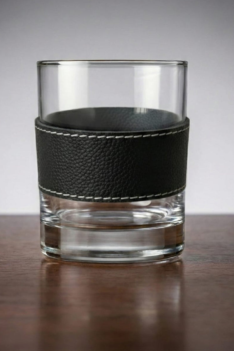 Bicchieri Kalyston™ con fascia in pelle rimovibile PERSONALIZZATI(set 2 bicchieri)