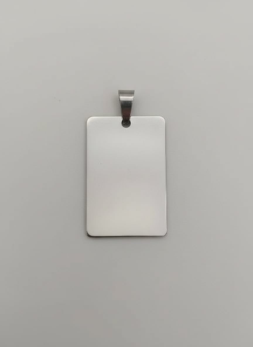 Medaglietta in acciaio con grafiche Kalyston™o vuote personalizzabili