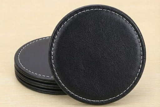 Sottobicchieri ecopelle stampati con nostre grafiche Kalyston Art o personalizzati(2 pezzi)