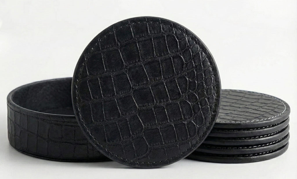 Sottobicchieri ecopelle stampati con nostre grafiche Kalyston Art o personalizzati(2 pezzi)