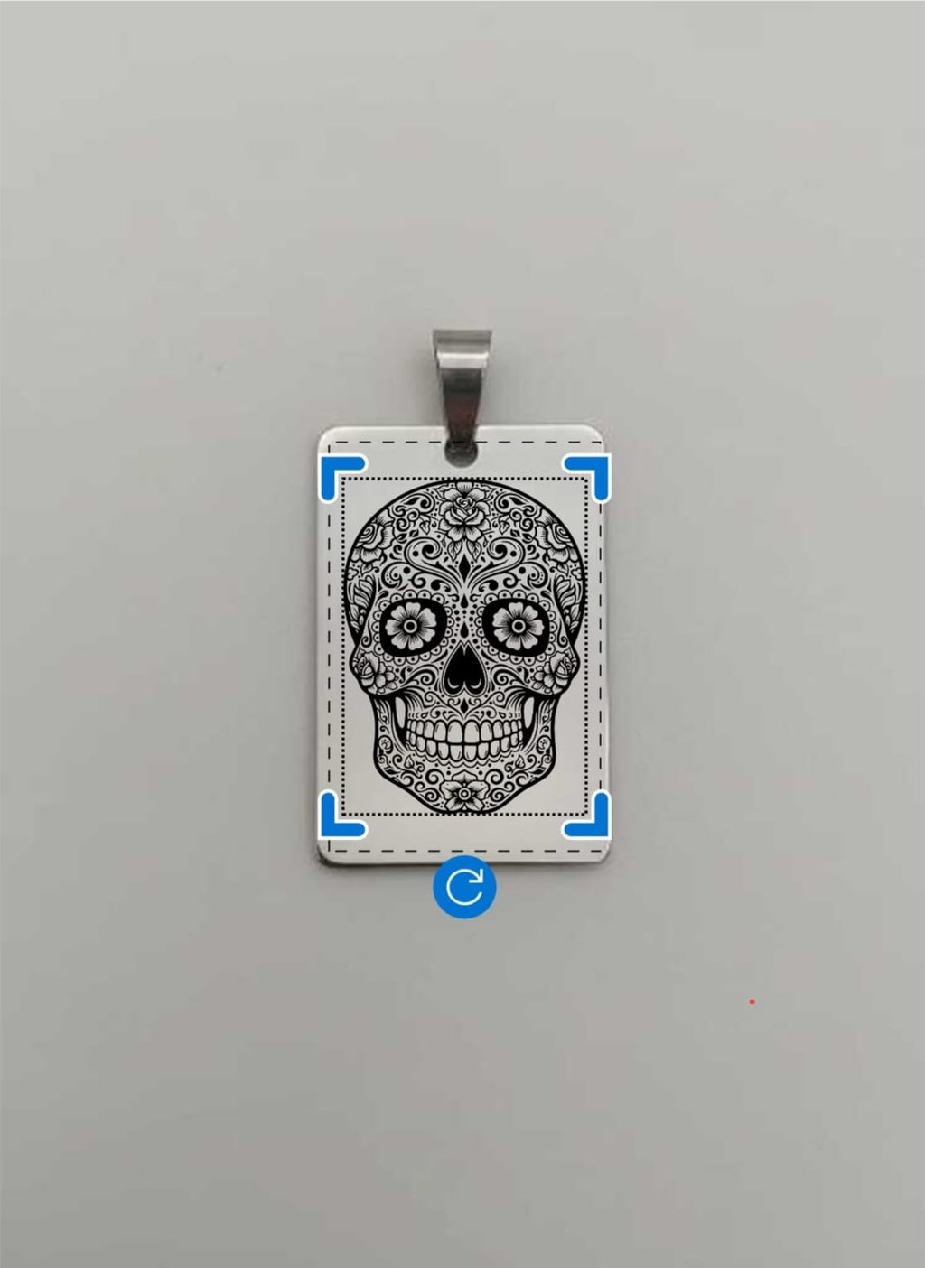 Medaglietta in acciaio con grafiche Kalyston™o vuote personalizzabili