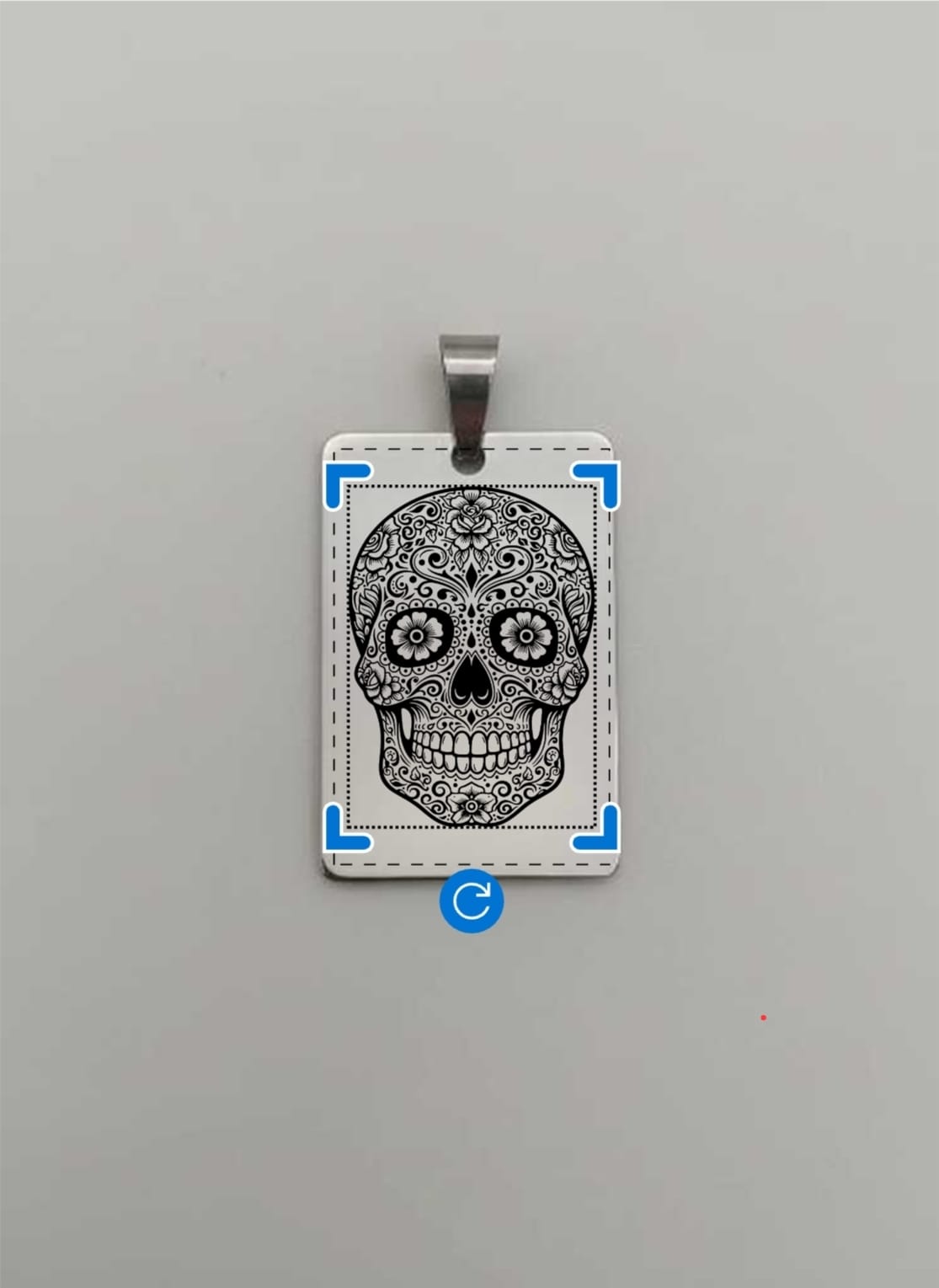 Medaglietta in acciaio con grafiche Kalyston™o vuote personalizzabili