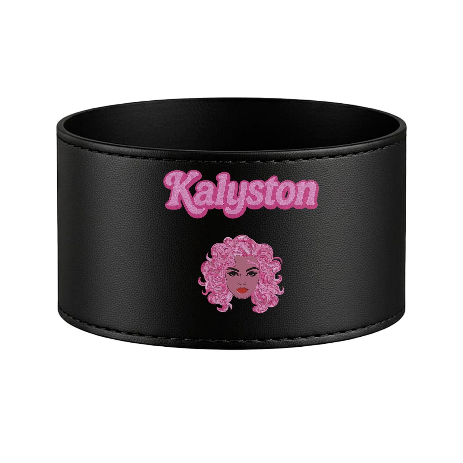 Bicchiere Kalyston™ con fascia in pelle rimovibile  PinkCandy(set 2 bicchieri)6 stili