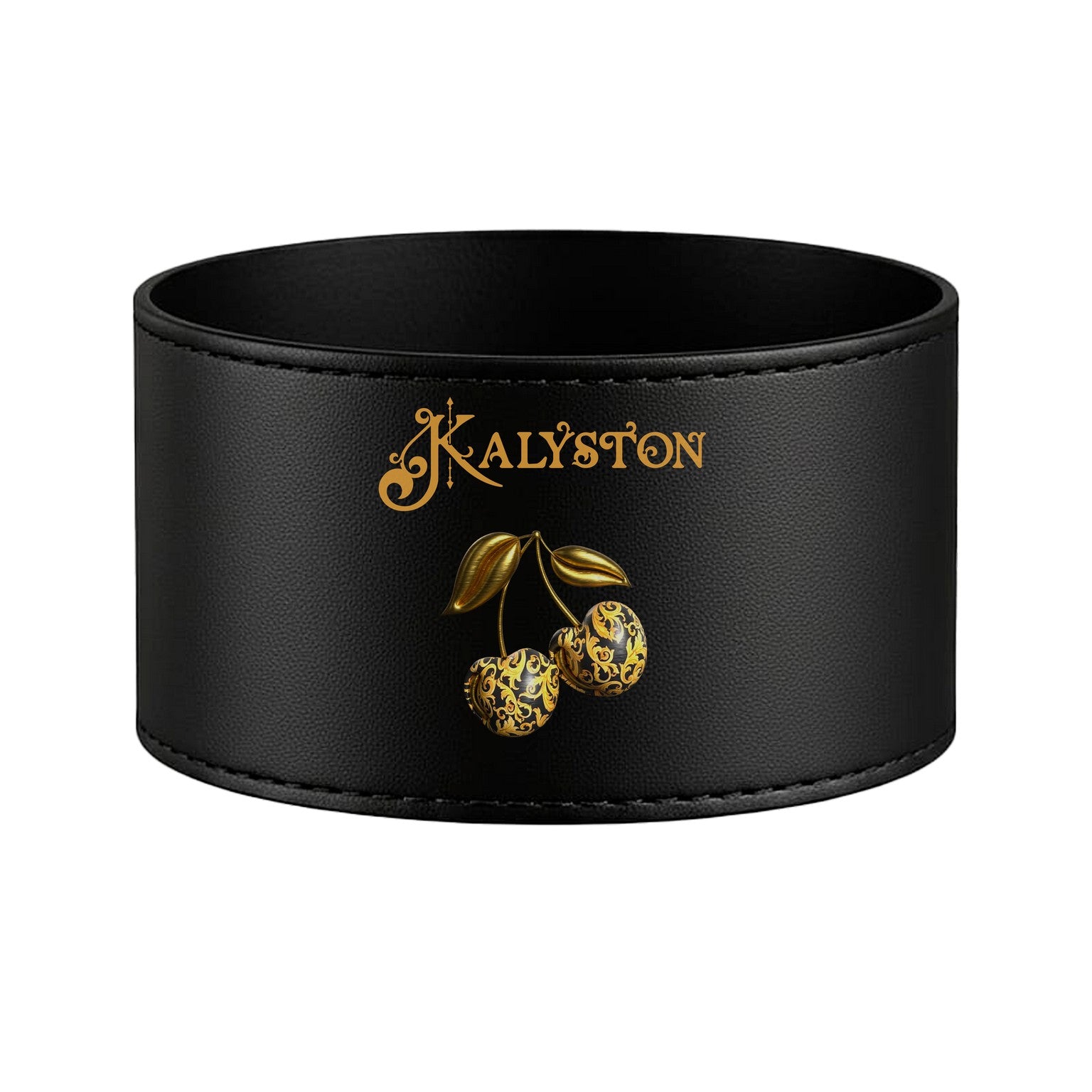 Bicchiere Kalyston™ con fascia in pelle rimovibile Barocco(set 2 bicchieri)5 stili