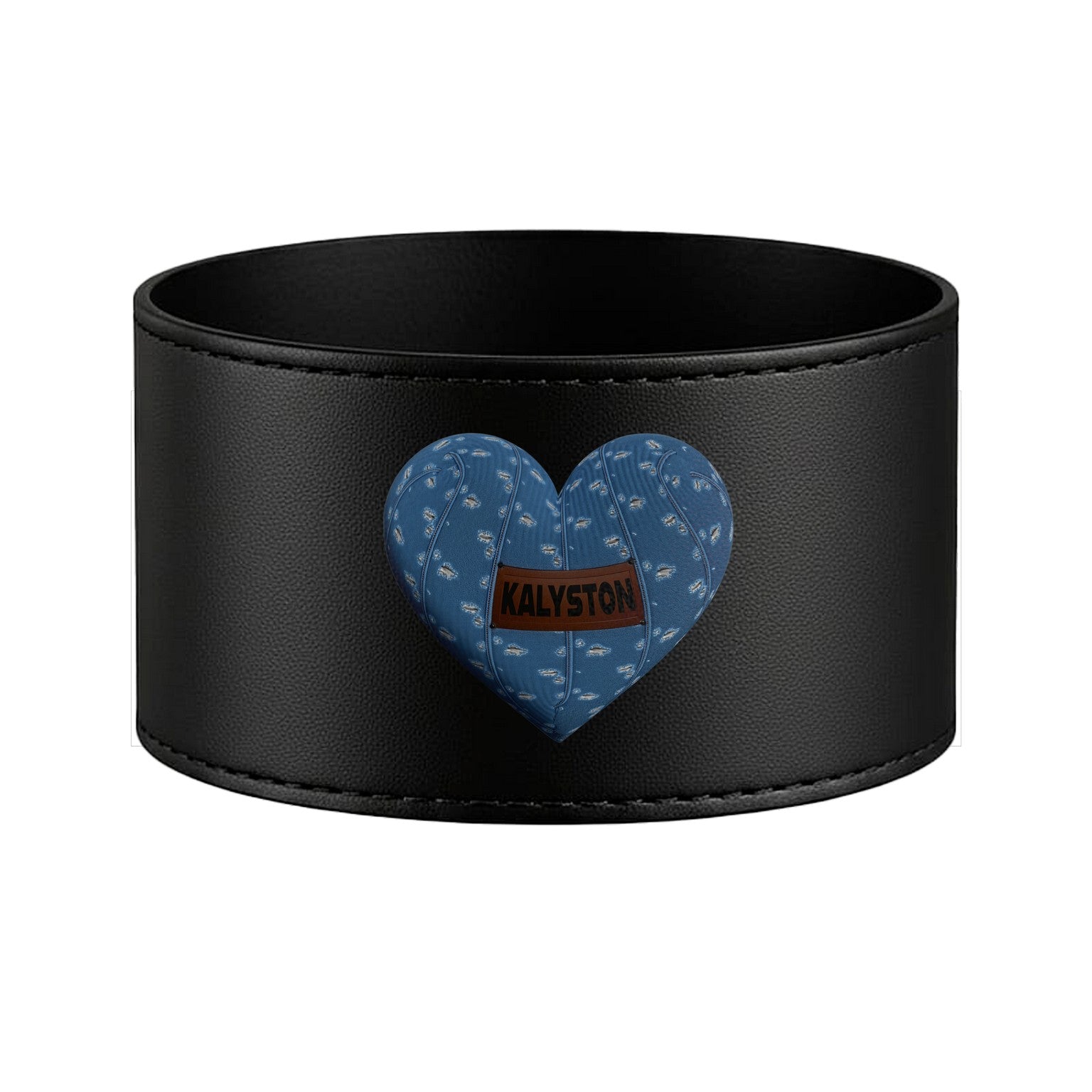 Bicchieri Kalyston™ con fascia in pelle rimovibile Denim(set 2 bicchieri)4 stili