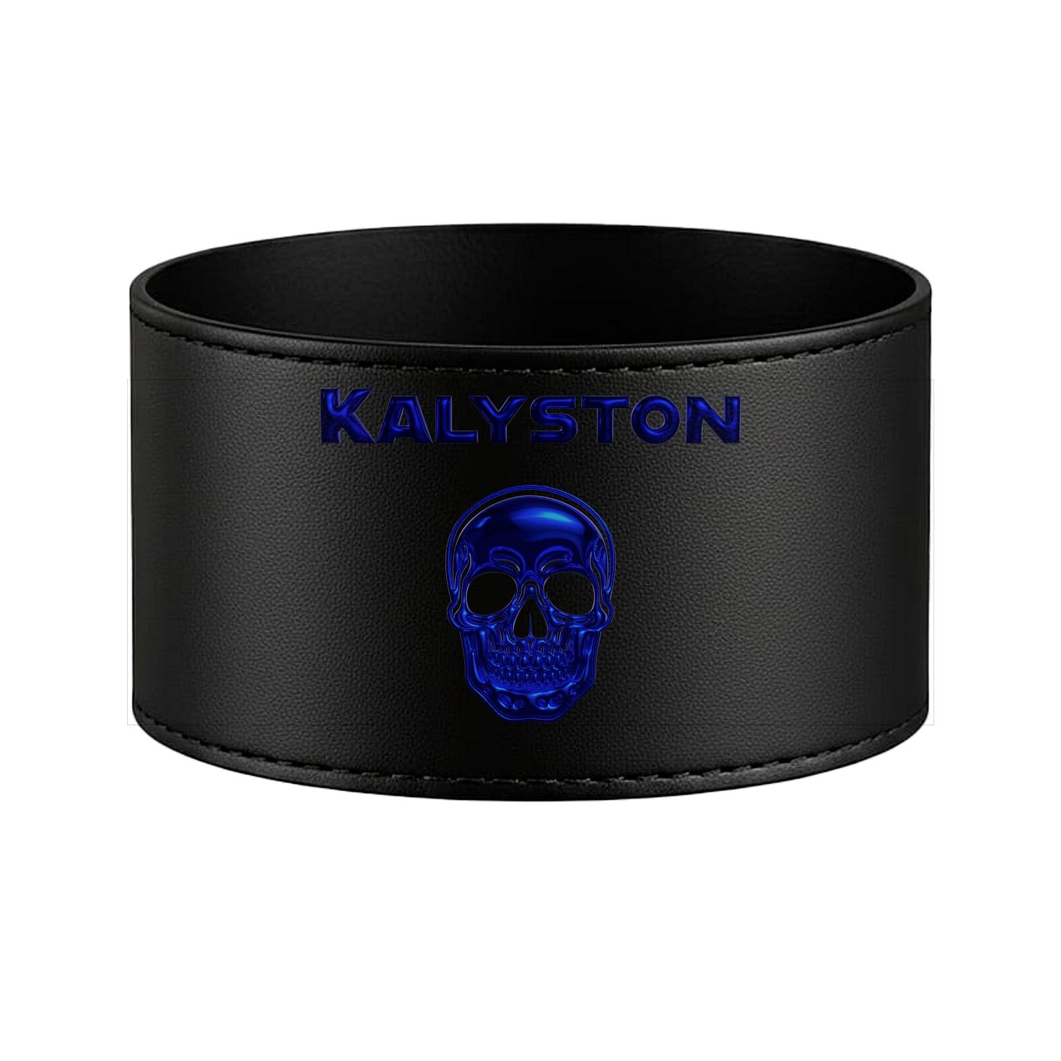 Set bagno Kalyston™ stile Metallo Cromato – Porta sapone e porta spazzolini con fascia stampata