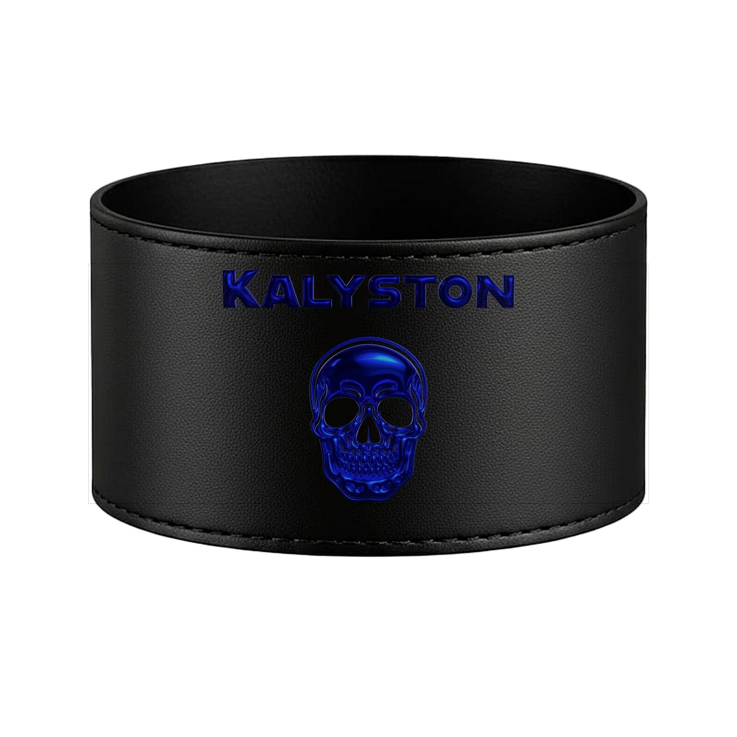 Bicchiere Kalyston™ con fascia in pelle rimovibile MetalArt (set 2 bicchieri)6stili