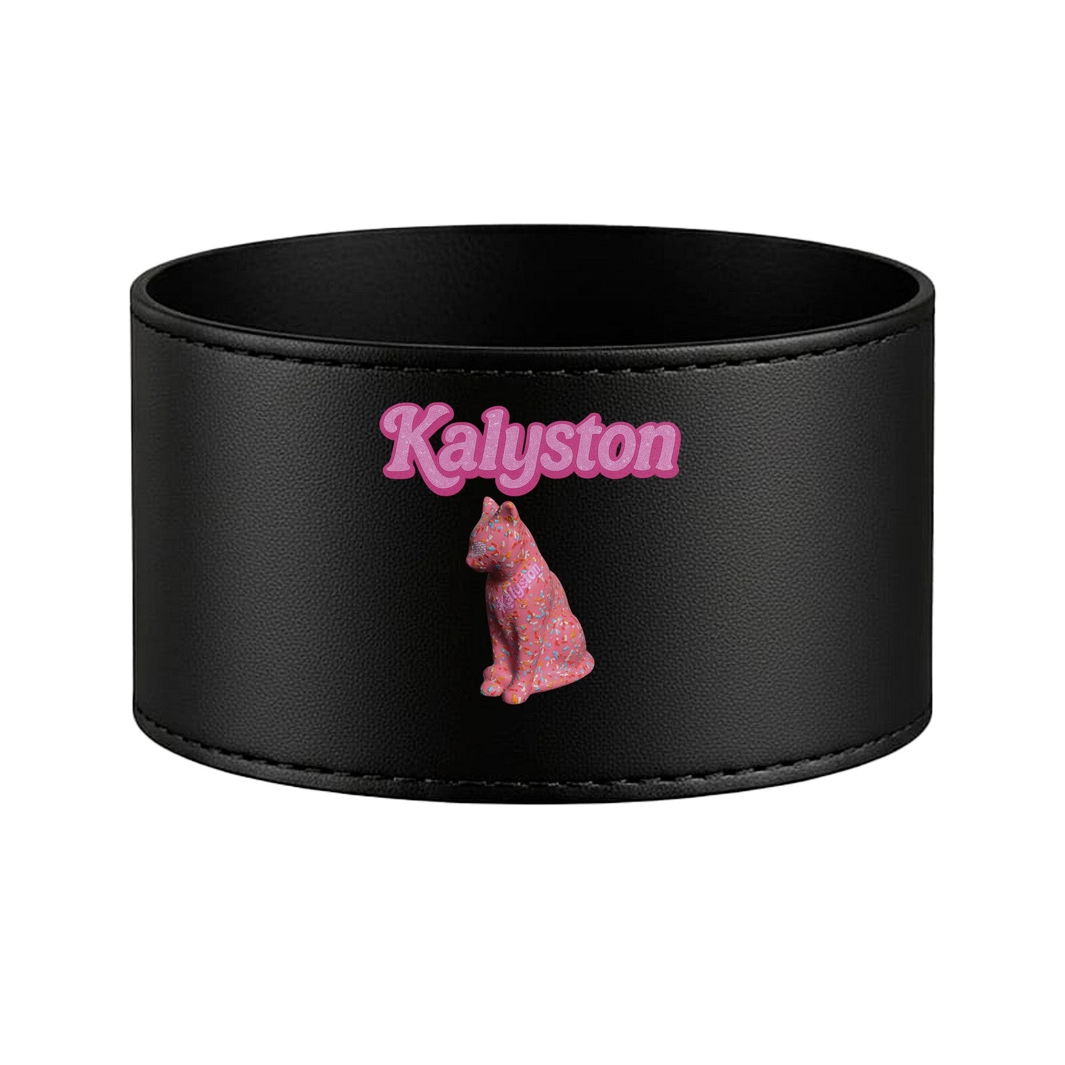 Bicchiere Kalyston™ con fascia in pelle rimovibile  PinkCandy(set 2 bicchieri)6 stili