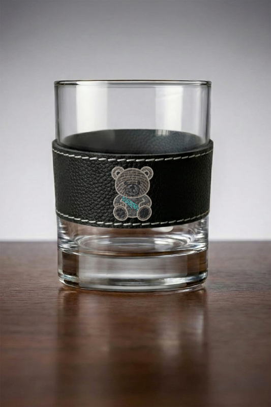 Bicchiere Kalyston™ con fascia rimovibile in pelle Graffiti (set 2 bicchieri)8 stili