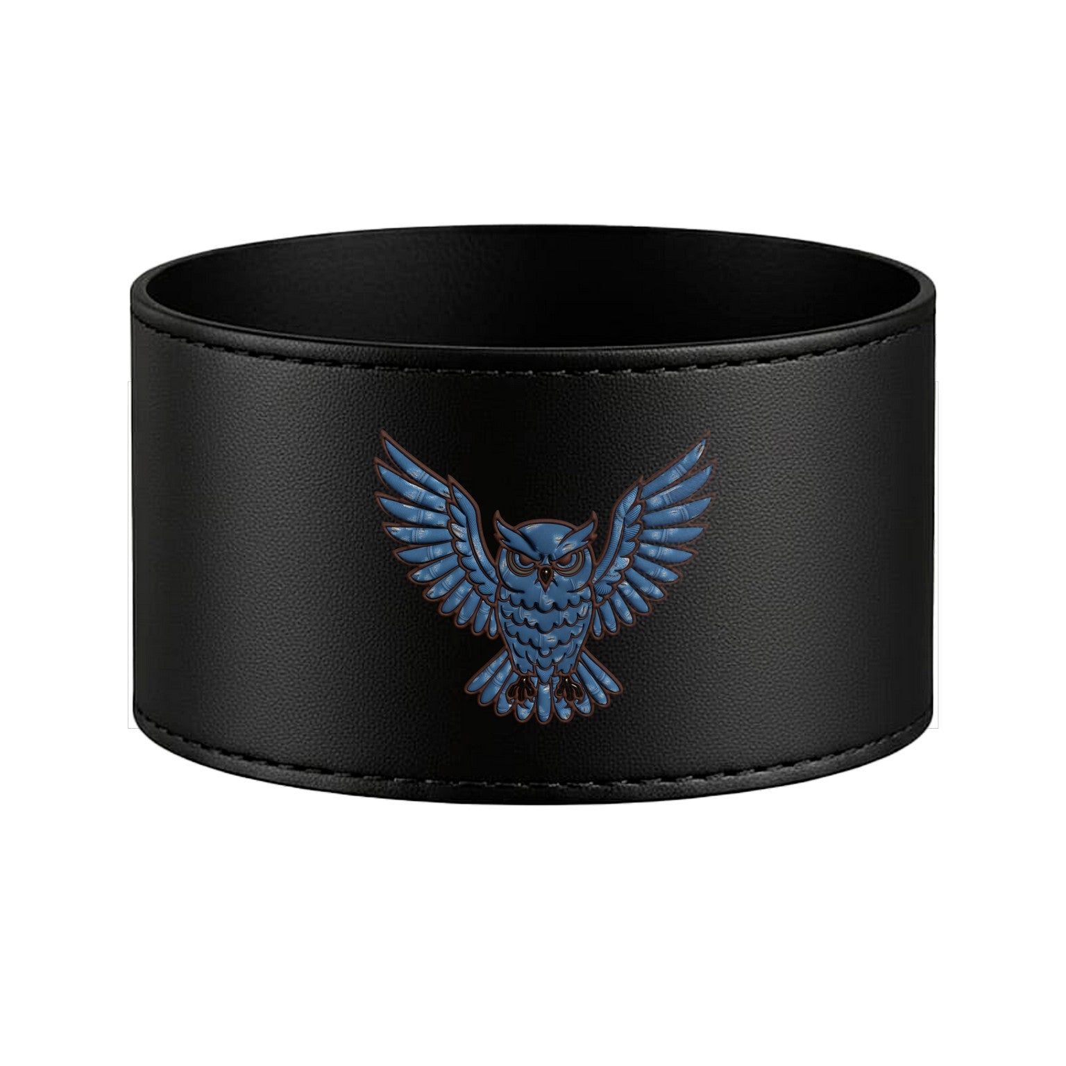 Set bagno Kalyston™ stile Denim – Porta sapone e porta spazzolini con fascia stampata