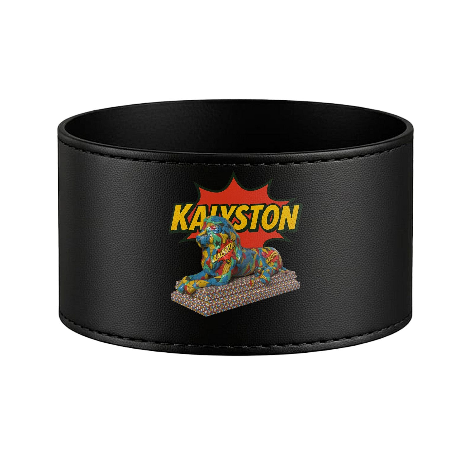 Bicchiere Kalyston™ con fascia in pelle rimovibile PopArt (set 2 bicchieri)