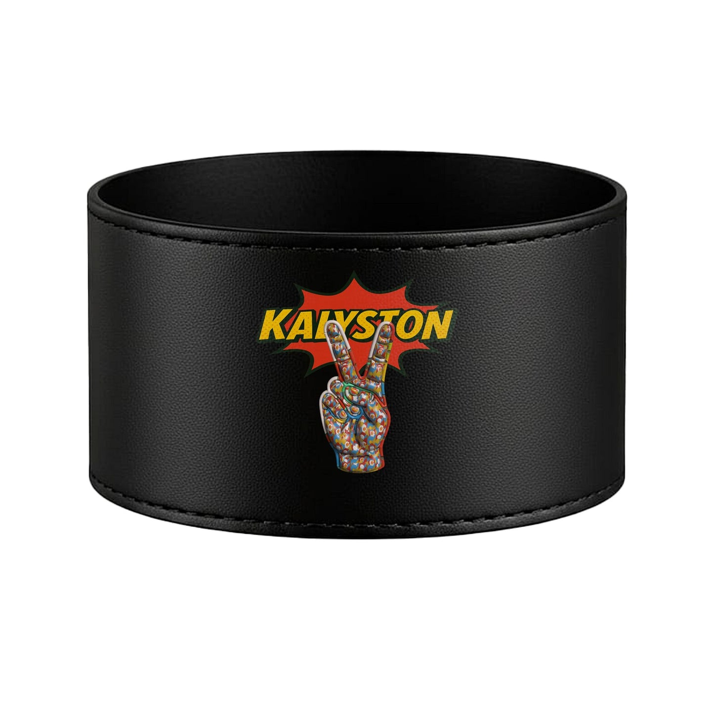 Bicchiere Kalyston™ con fascia in pelle rimovibile PopArt (set 2 bicchieri)