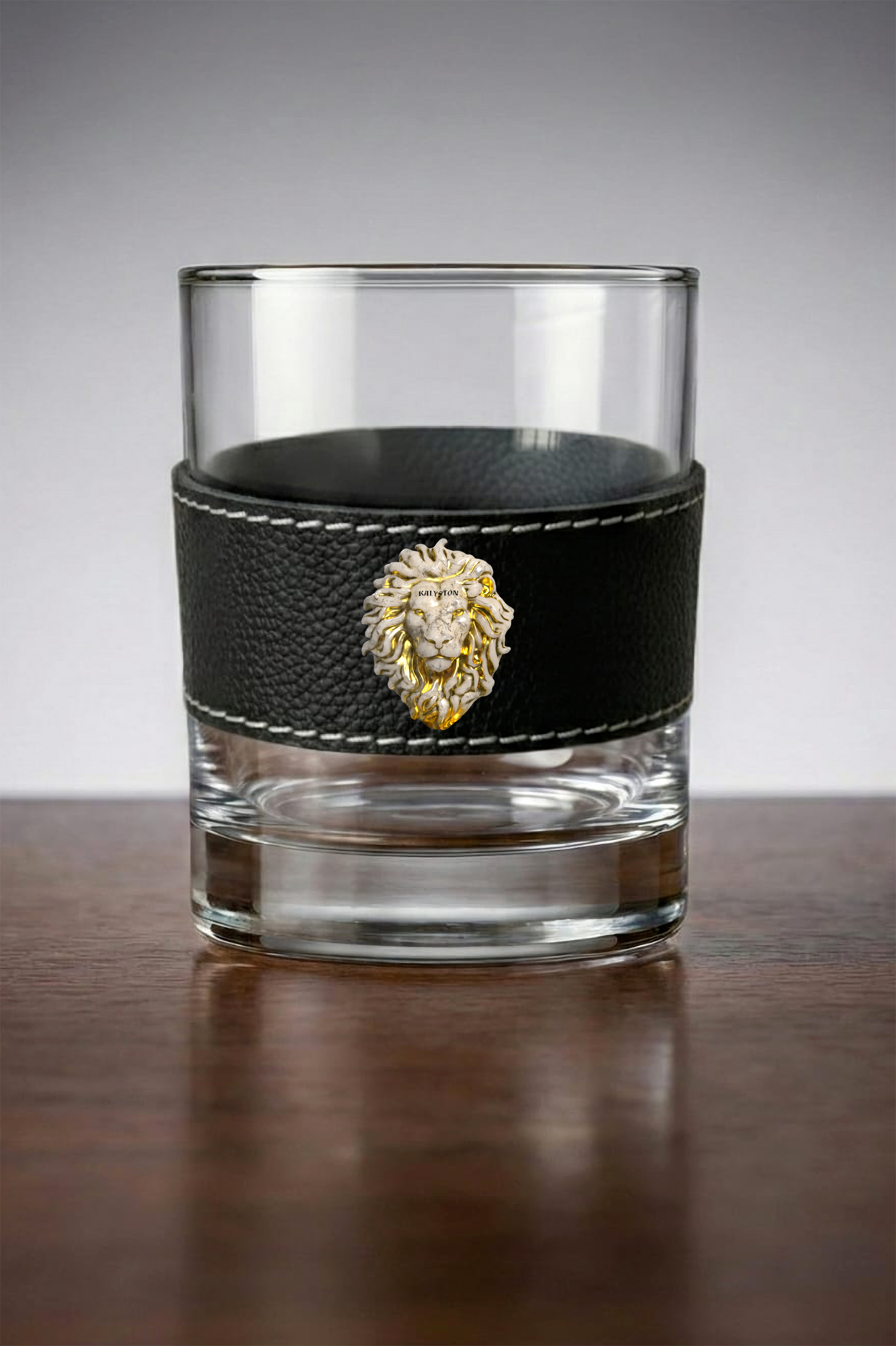 Bicchiere Kalyston™ con fascia in pelle rimovibile Pietra(set 2 bicchieri)2 stili