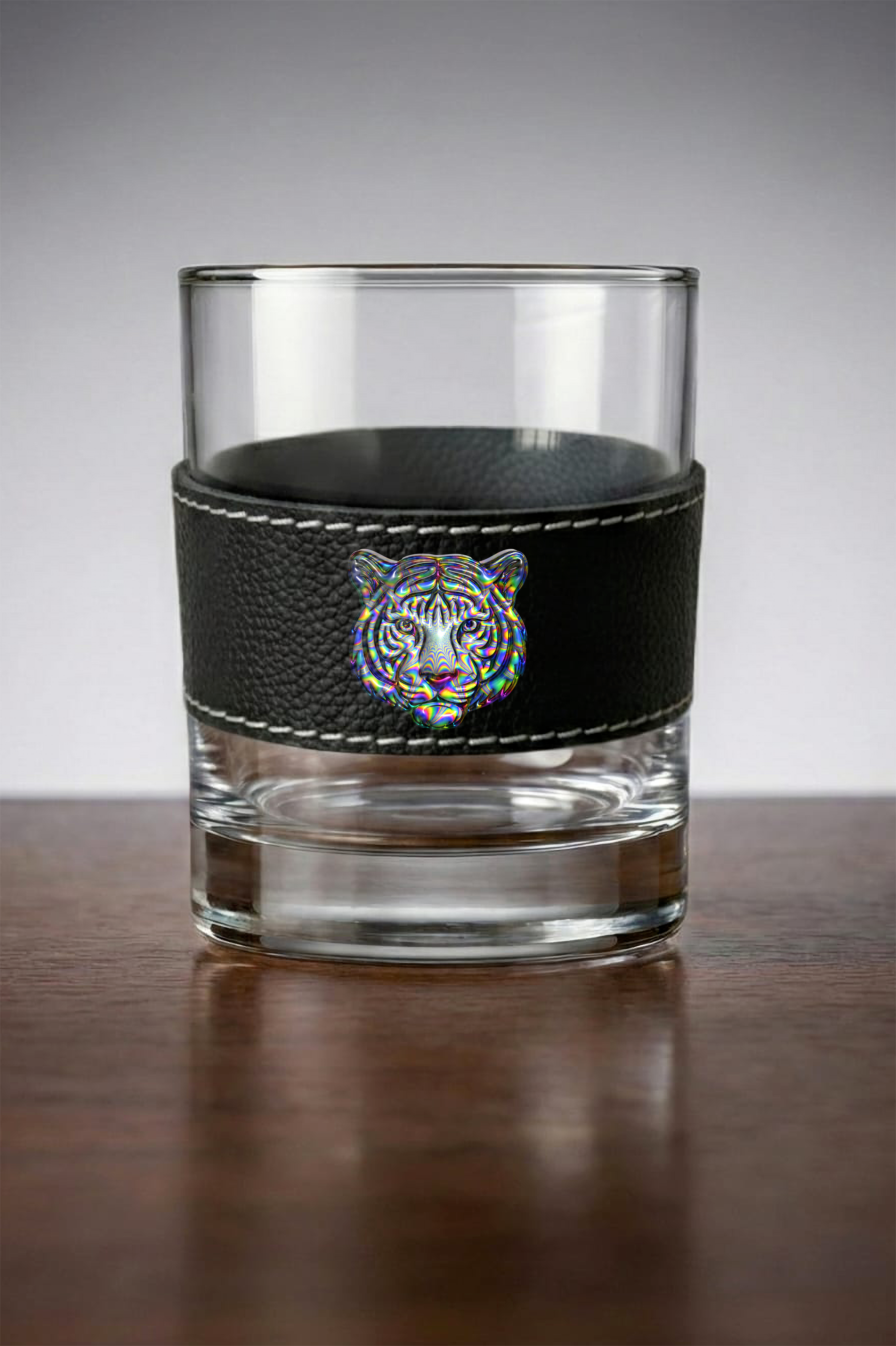 Bicchiere Kalyston™ con fascia in pelle rimovibile Psichedelico(set 2 bicchieri)2stili