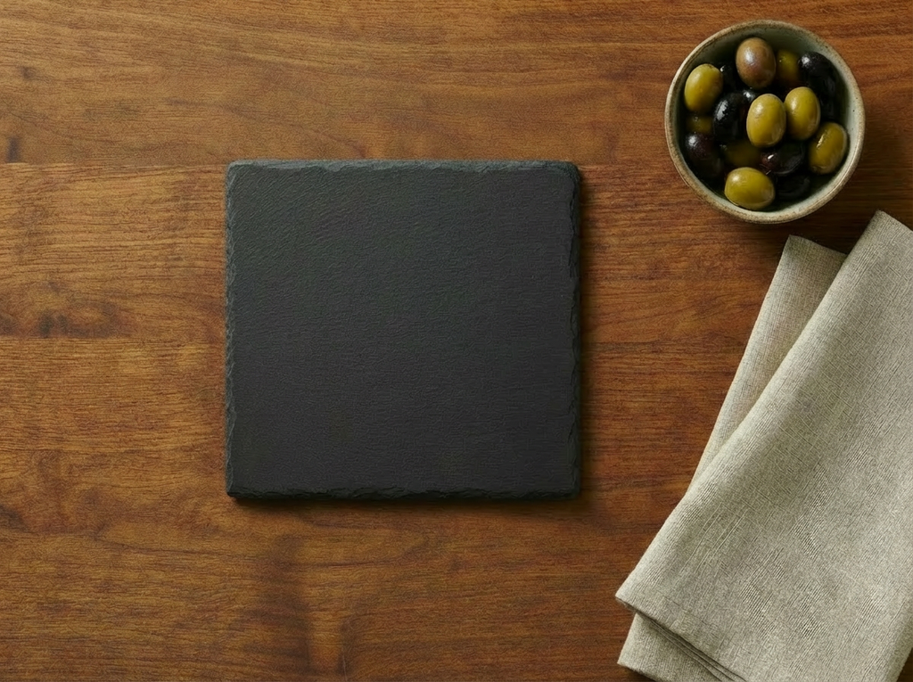 Sottobicchieri/Vassoi  in Ardesia Incisi