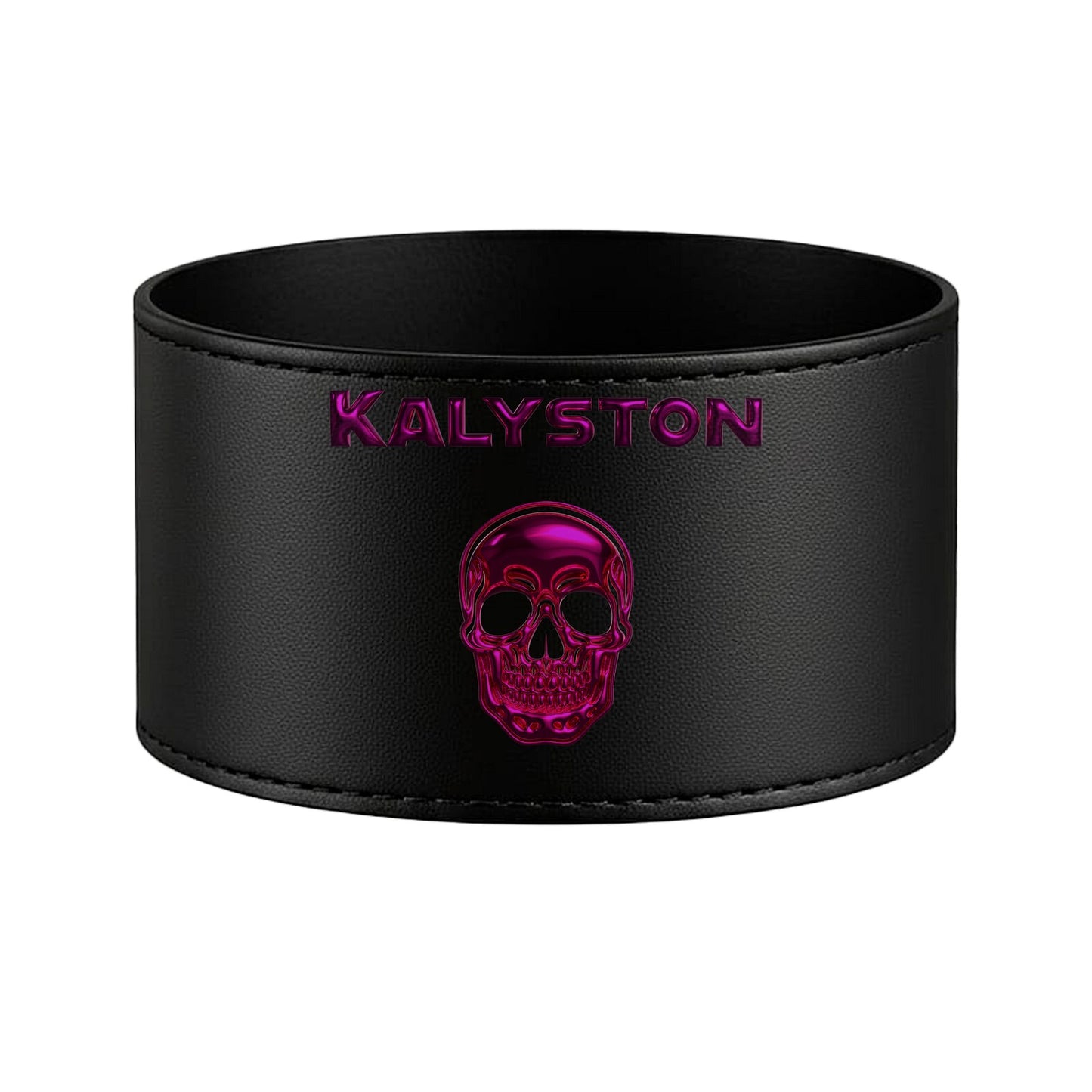 Set bagno Kalyston™ stile Metallo Cromato – Porta sapone e porta spazzolini con fascia stampata